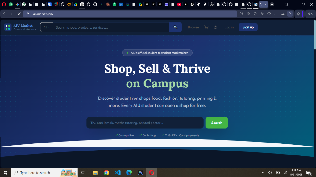 AIU Market Student Marketplace Real Screenshot
